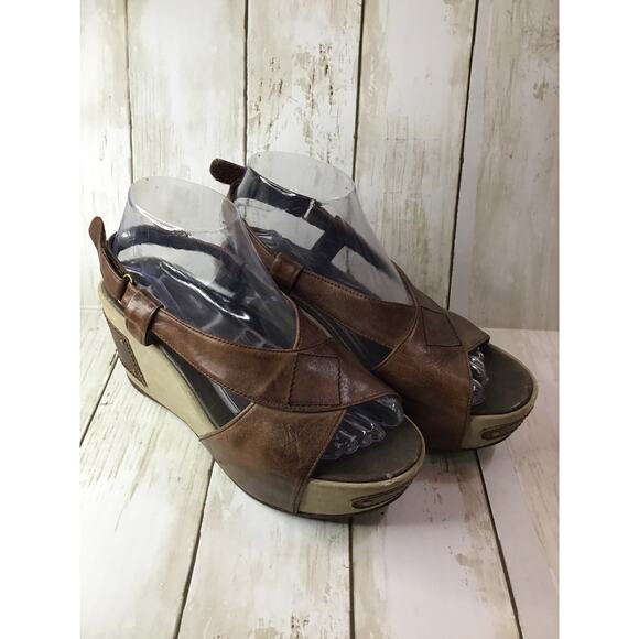 Antelope Shoes Brown wedge size 39 women 8 - Picture 3 of 6